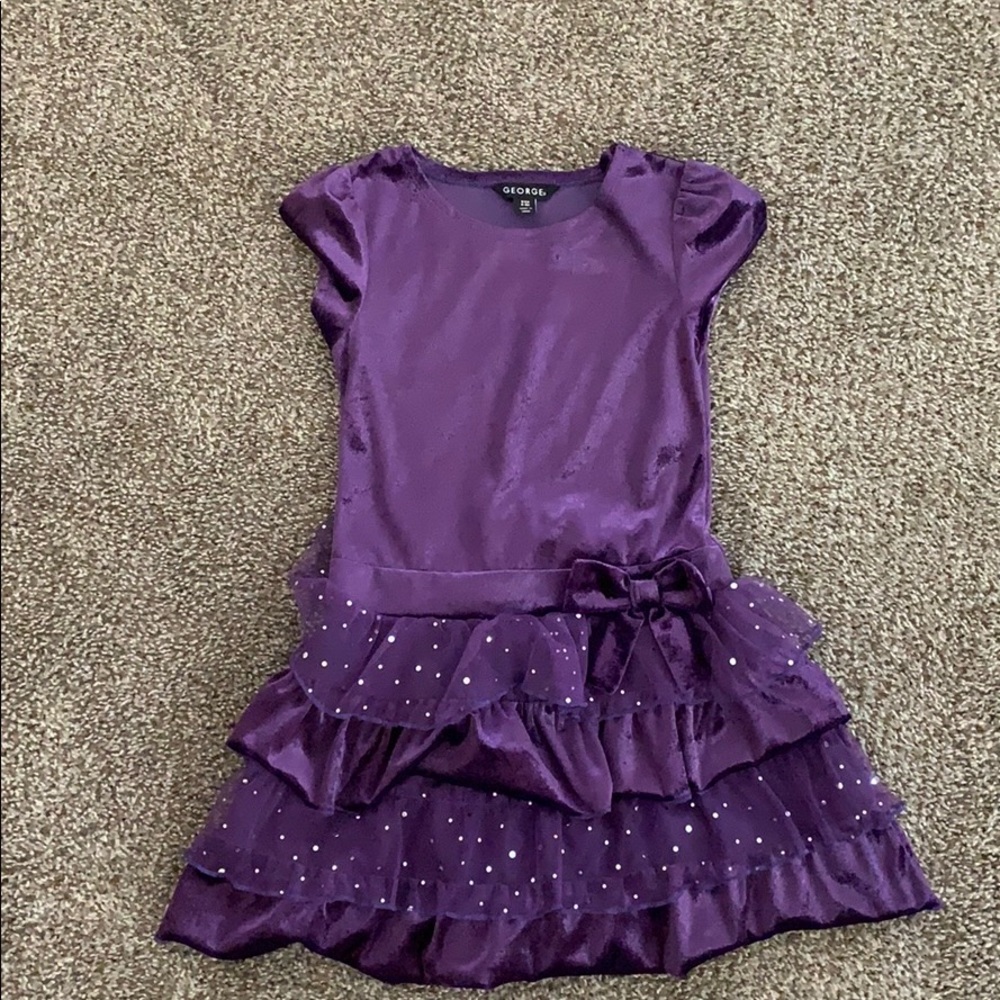 Girls royal purple party dress